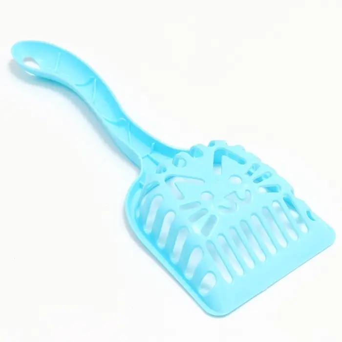 Совок фигурный &laquo;Кот&raquo; с эргономичной ручкой, 28&times;10 см, голубой