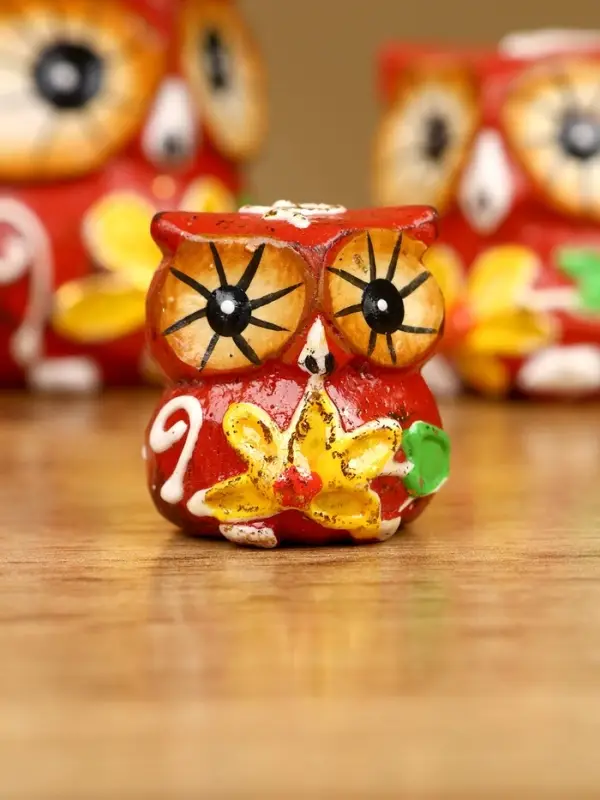 Набор сувенирный "Совята" дерево H 4, 3, 2 см, цв. коричневый