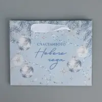 Пакет подарочный новогодний крафтовый «Новогодняя нежность», S 15 х 12 х 5.5 см