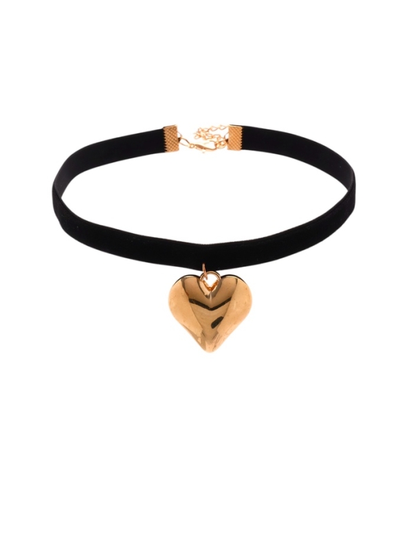 Чокер «Стиль» сердце, цвет золото, 30 см