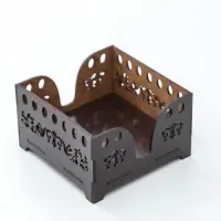 Салфетница Доляна &laquo;Мокко&raquo;, 12.3&times;12.3 см, с салфетками, дерево, коричневая