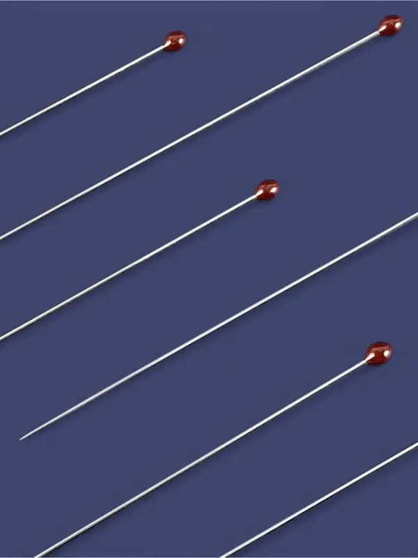 Булавки портновские TEIRA, 40 мм, d=0.45 мм, 50 шт., стальные