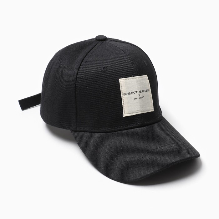 Бейсболка MIST  Бейсболка MIST "Break the rules", цвет черный,  размер 56-58