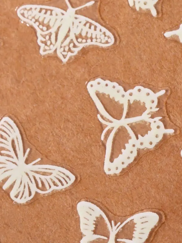 Наклейки для ногтей &laquo;Бабочки&raquo;, флуоресцентные, белые