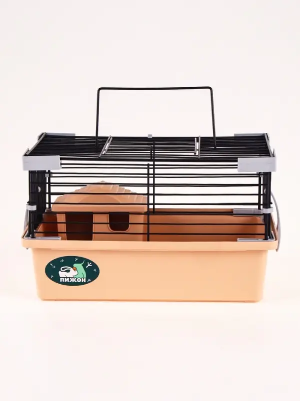 Клетка-мини для грызунов &laquo;Пижон&raquo; №1, 27&times;15&times;13 см, укомплектованная, бежевая