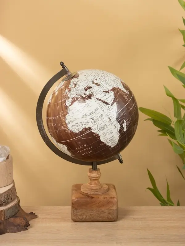Глобус сувенирный 23х20х35 см, подставка дерево