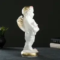 Фигура гипс &laquo;Ангел с Мишкой&raquo;, перламутр, 30&times;13&times;13 см