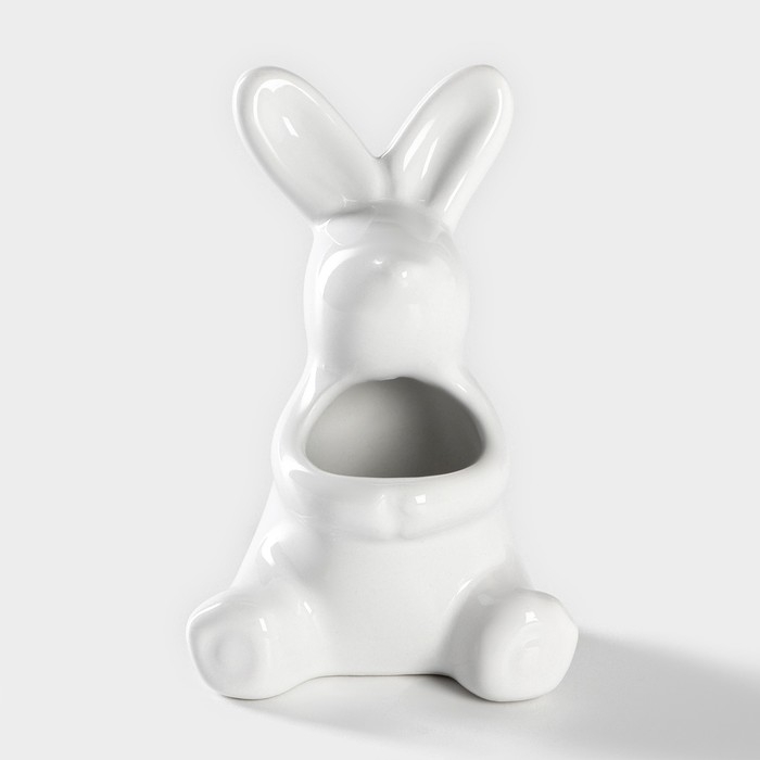 Подставка под зубочистки Доляна «Зайка», 5,5×5×9 см, цвет белый Подставка под зубочистки Доляна «Зайка», 5,5×5×9 см, цвет белый
