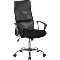 Кресло BN_Hg_EChair-588 TTW сетка/ткань/кожзам черный хром