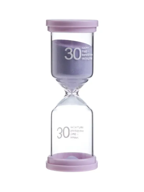 Часы песочные Happy time, на 30 минут, 4.4&times;12.6 см, сиреневые