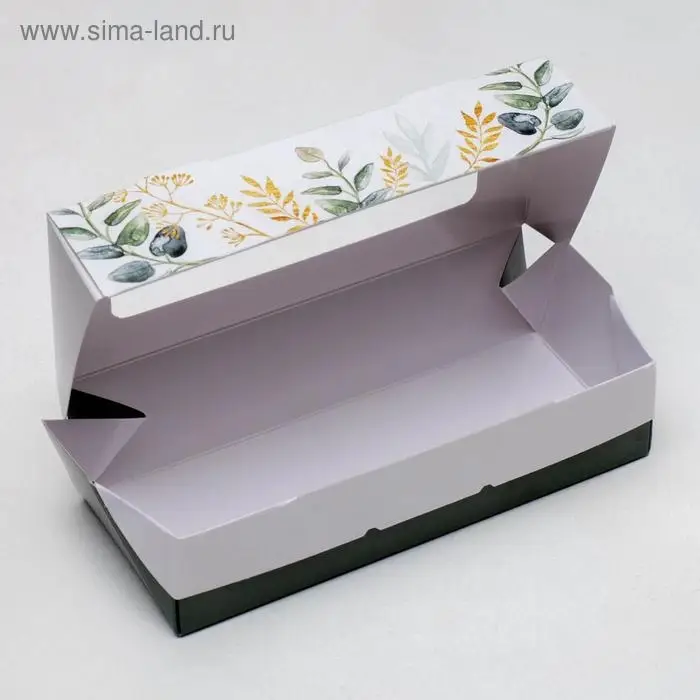 Кондитерская упаковка, коробка с ламинацией &laquo;Nature&raquo;, 17 х 7 х 4 см