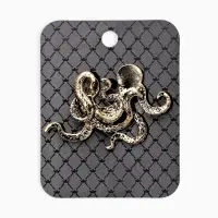 Брошь для кармана "Осьминог", цвет чернёное золото