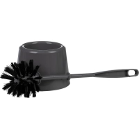 Ершик для унитаза AZUR с подставкой Мини, сер. с черн. Щетиной_ТПЦ