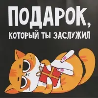 Пакет подарочный крафтовый, упаковка, &laquo;Киса&raquo;, 28&times;32&times;15 см