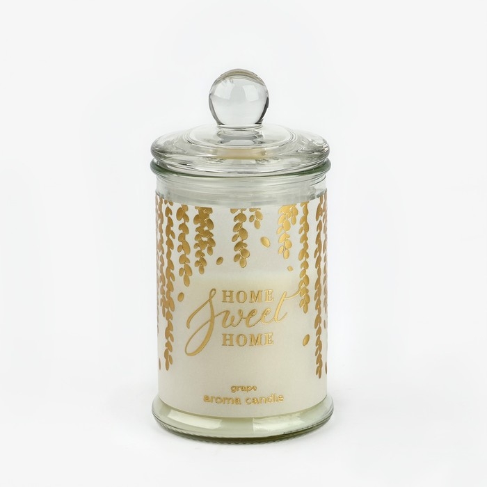 Ароматическая свеча в стекле «Sweet home», аромат винограда, 11,5 х 5,8 см. Ароматическая свеча в стекле «Sweet home», аромат винограда, 11,5 х 5,8 см.