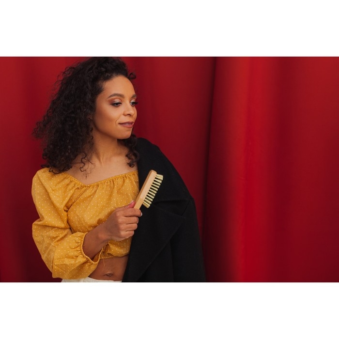 Щётка для одежды и обуви SAVANNA, 21×3,4 см, 59 пучков, искусственная щетина Щётка для одежды и обуви SAVANNA, 21×3,4 см, 59 пучков, искусственная щетина