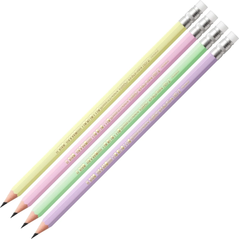 Карандаш Ч/Г BIC Evolution Pastel с ластиком, в асс,518306