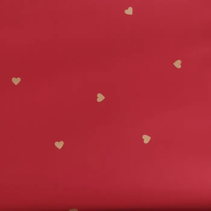 Плёнка в листах для цветов и декора, 58×58±5% см, «Сердечки», винная, 65 мкм