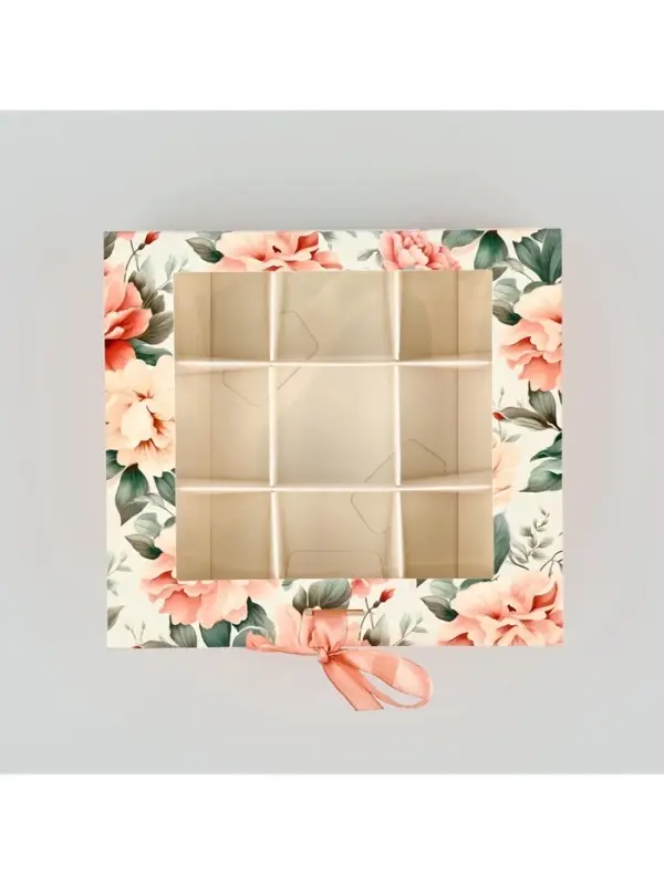 Коробка под 9 конфет с ячейками &laquo;Ты прекрасна&raquo; 14.5&times;13.5&times;3.5 см