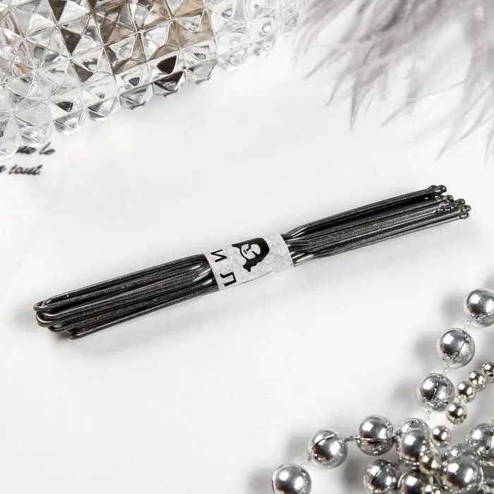 Шпилька для волос «Классика», набор 10 шт., 8 см, чёрная Шпилька для волос «Классика», набор 10 шт., 8 см, чёрная