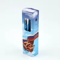 Ручка пластик с колпачком &laquo;23 Февраля&raquo;, синяя паста 0.5 мм