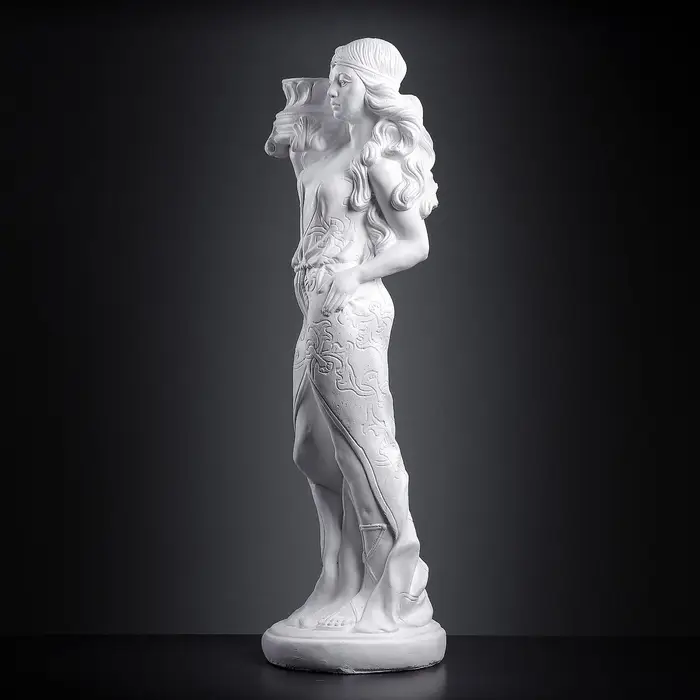 Фигура - подставка &laquo;Восточная красавица&raquo; белая, 30&times;27&times;90 см