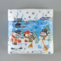 Салфетки новогодние бумажные Гармония цвета &laquo;Снеговички&raquo;, 24&times;24 см, 50 шт.