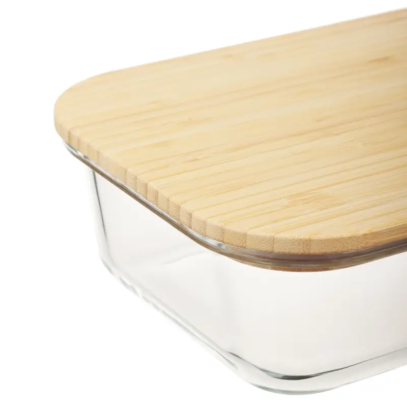 VETTA Контейнер для продуктов 600мл, крышка бамбук, жаропрочное стекло