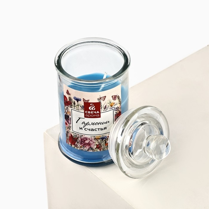 Свеча ароматическая в банке «Гармонии и счастья» аромасвеча, аромат цветочный, 5,9 х 11 см Свеча ароматическая в банке «Гармонии и счастья» аромасвеча, аромат цветочный, 5,9 х 11 см