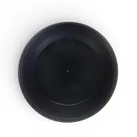 Горшок для цветов &laquo;Япония&raquo;, 3 л, d=22 см, h=20 см, пластиковый, с поддоном, графитовый