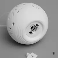 Ёлочный шар &laquo;Ёлки&raquo;, 9&times;9&times;9.8 см, 1 LED, керамика, от батареек LR44&times;2, свечение тёплое белое