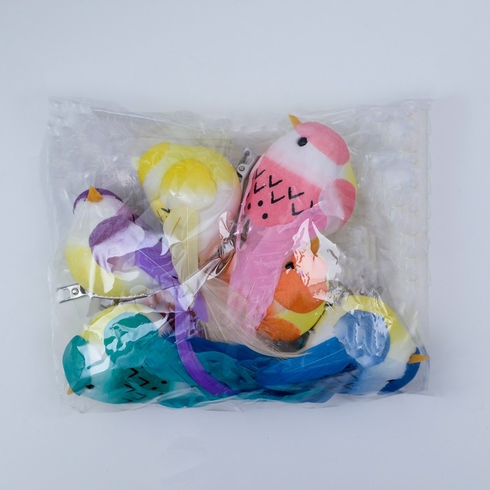 Декор на прищепке Декор на прищепке "Птица", микс, 10 х 4,5 х 5 см