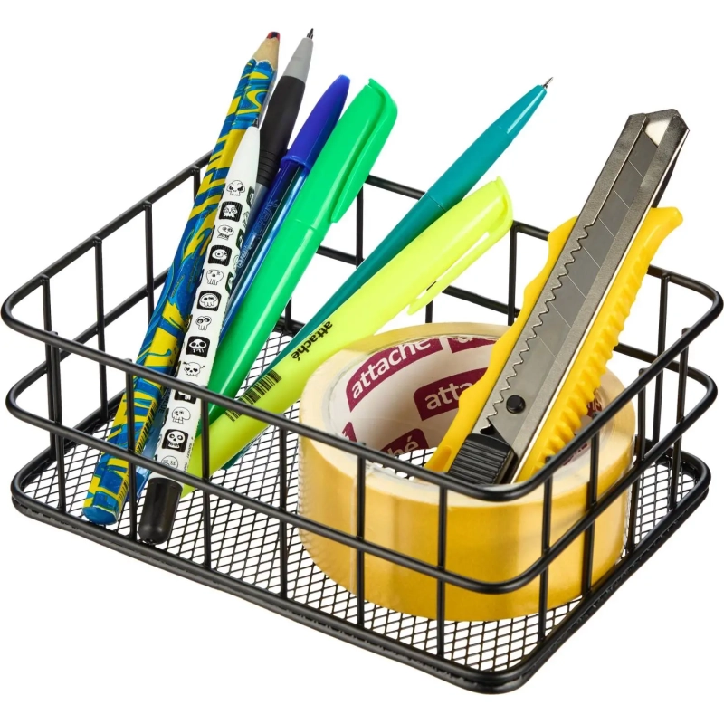 Подставка-органайзер&nbsp; для канц. принадл. Attache чрн 17x12,5x6,5см мтл