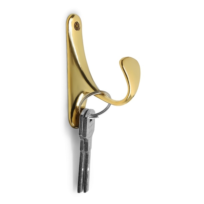 Крючок мебельный ТУНДРА TKO024, однорожковый, золото, 2 шт Крючок мебельный ТУНДРА TKO024, однорожковый, золото, 2 шт