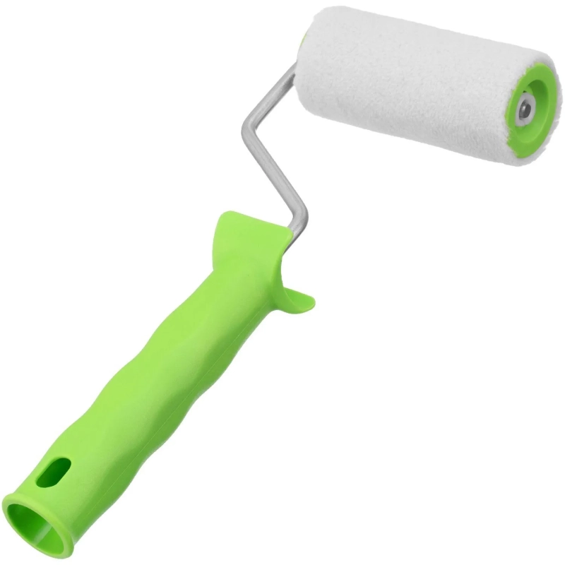 Валик 100 мм D=36 мм с ручкой 6 мм полиакрил, шерсть Велюр Сибртех 80132