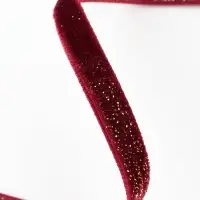 Лента бархатная, с золотым люрексом, 6 мм, 18&plusmn;1 м, бордовая №46