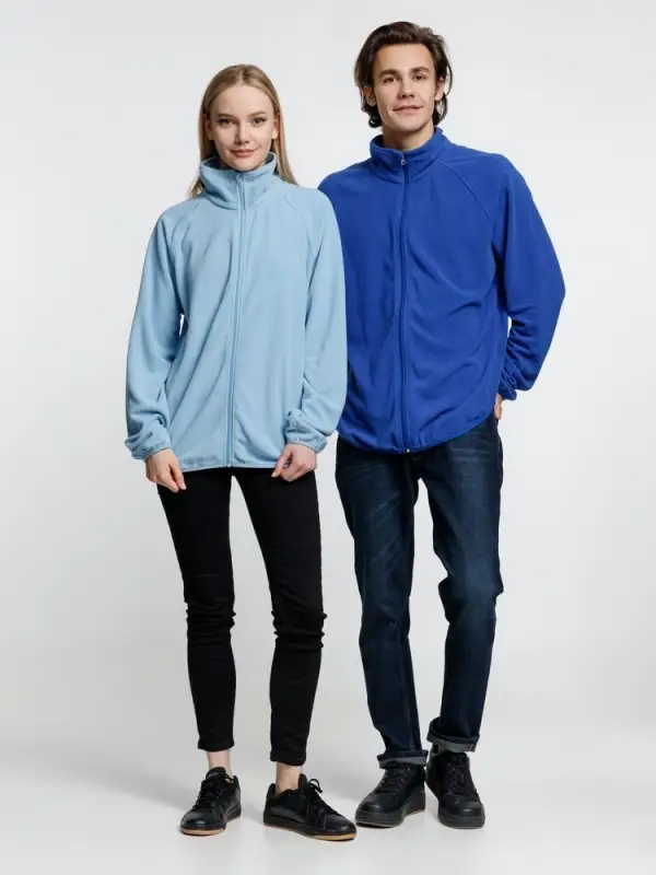 Куртка флисовая унисекс Fliska, голубая, размер M/L Куртка флисовая унисекс Fliska, голубая, размер M/L