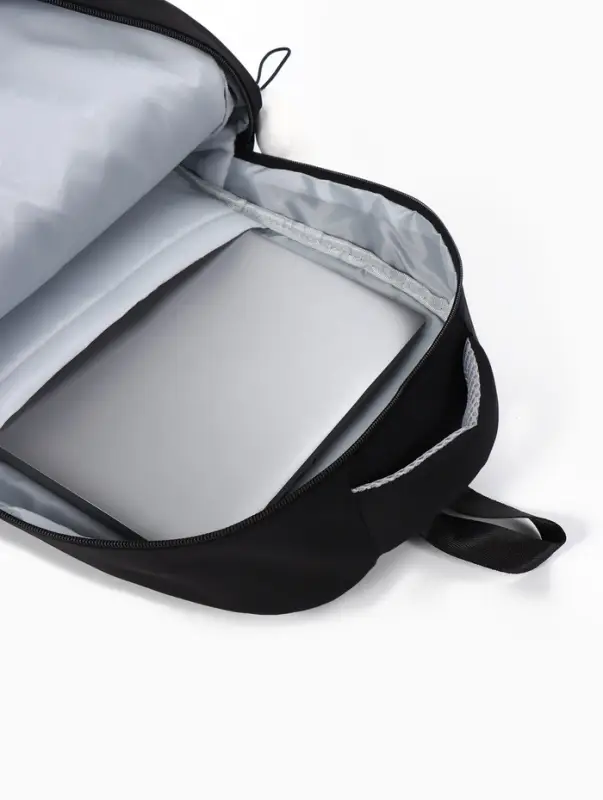 Рюкзак школьный, однотонный, 32&times;14&times;45 см, чёрный