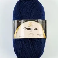 Пряжа &laquo;Флорис&raquo; 95 % мериносовая шерсть, акрил 5 % 150 м/100 г (173 синий)