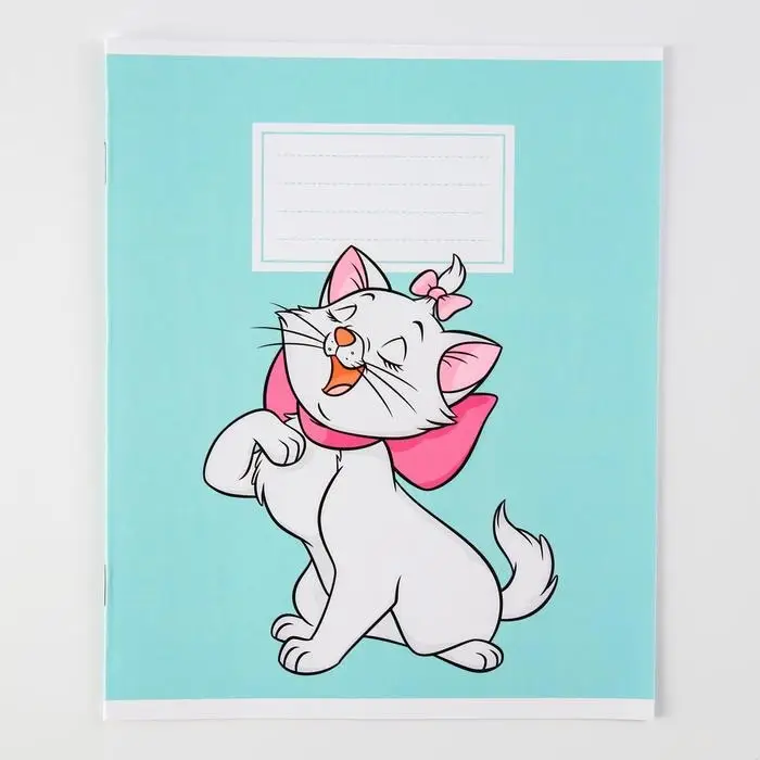 Тетрадь в линейку 12 листов, 5 видов МИКС, обложка мелованный картон, &laquo;Коты аристократы&raquo;