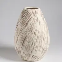 Ваза настольная керамика "Беажио" классик, 24,5х15 см, бежево-коричневый