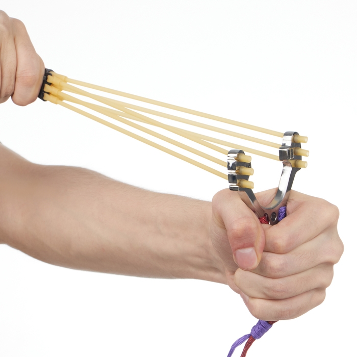 Рогатка металлическая Рогатка металлическая "Настроение" в текстильной оплётке, 14 см, микс