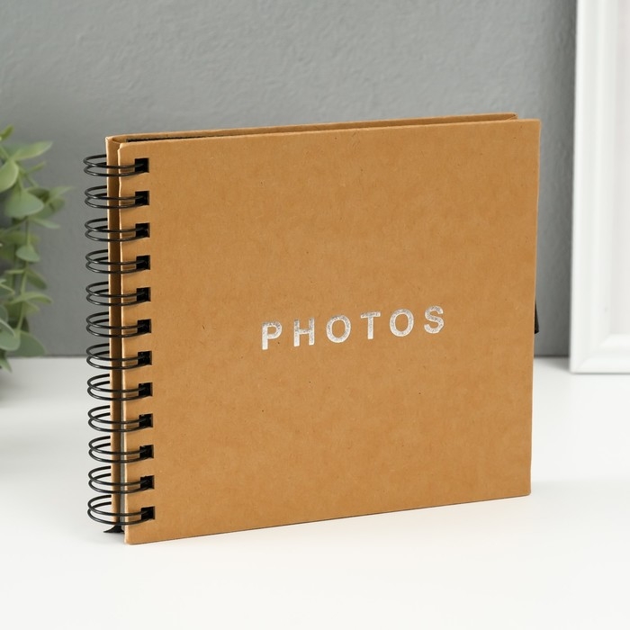 Фотоальбом BRAUBERG Black&Kraft, размер 16х18 см, 20 черных листов