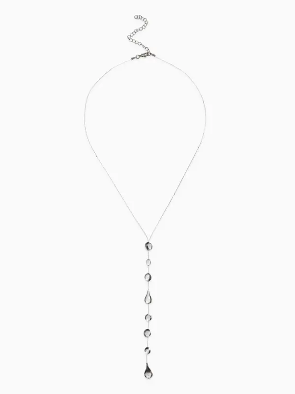 Кулон на леске Кулон на леске "Капля росы", дорожка, цвет белый в серебре