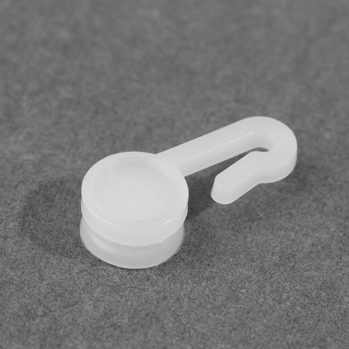 Крючок для штор, 27 × 12 мм, 120 шт, цвет белый Крючок для штор, 27 × 12 мм, 120 шт, цвет белый