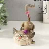 Фигурка полистоун лак &laquo;Кошечка играет с клубком&raquo;, 9.5&times;8&times;12.5 см
