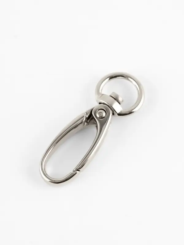 Карабин металлический TEIRA, набор 2 шт.,7.9 г 4.5&times;1.5 см/12&times;2 мм, цвет серебряный