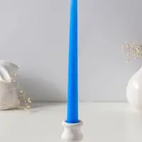 Свеча античная 25 см, 58 г, 7 ч, синий