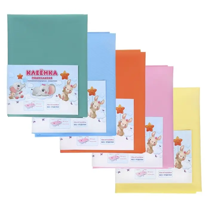 Клеёнка с ПВХ-покрытием на нетканой основе 50&times;70 см, МИКС