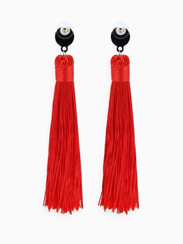 Серьги &laquo;Кисти&raquo;, гармония, красные, L кисти 8.5 см